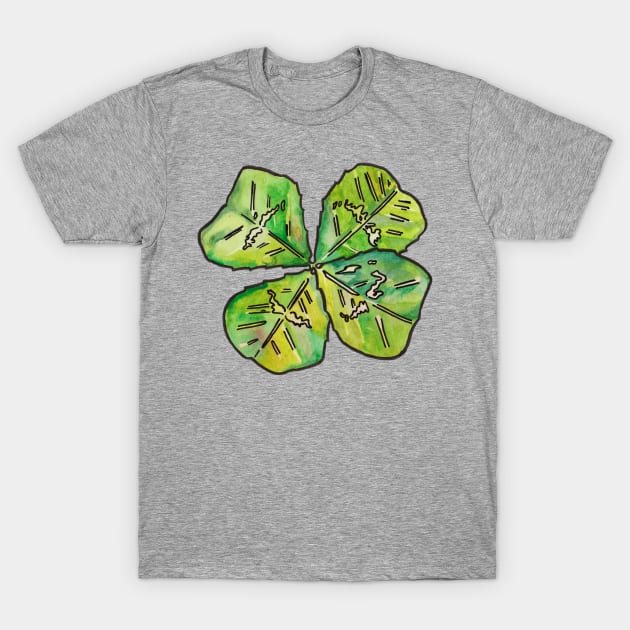 Four Leaf Clover T-Shirt by JenTheTracy